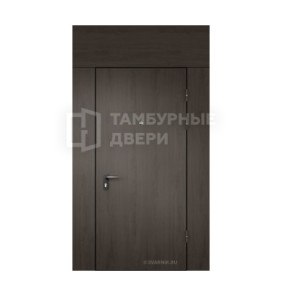 Дверь тамбурная глухая с фрамугой и перегородкой МДФ — порошок ТД-91